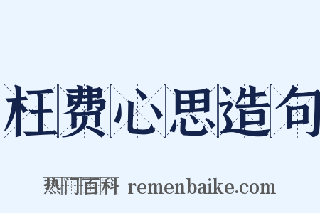 枉费心思造句是什么意思的图片